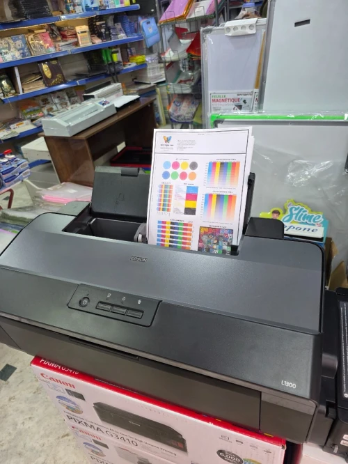 Imprimante jet d'encre couleur EPSON L 1300 en très bonne occasion avec emballage imprimé environ 80f