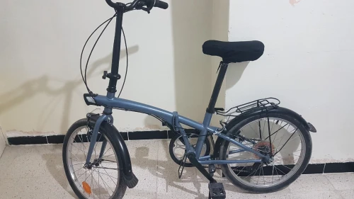 Vélo B'twin Pliant Fold 120 Gris.  
