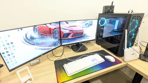 Station haute gamme (Gaming + 3D + IA Local) + 2 écrans 24"