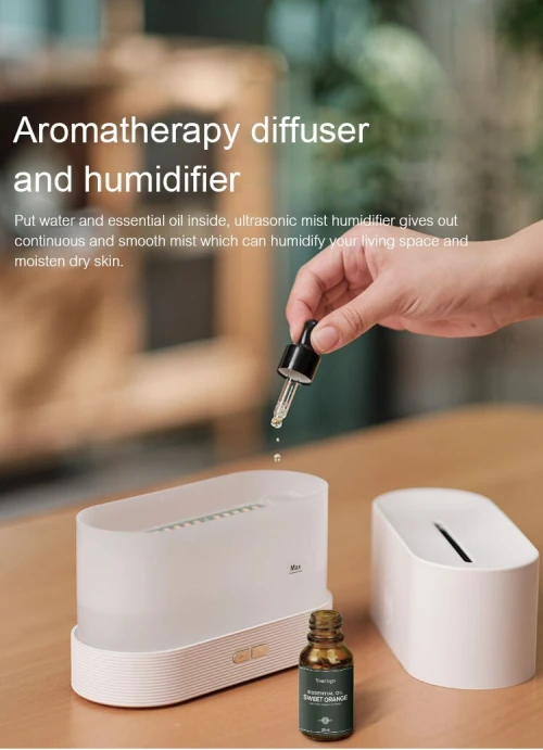 Diffuseur d'arôme humidificateur d'air huiles essentielles en flamme
