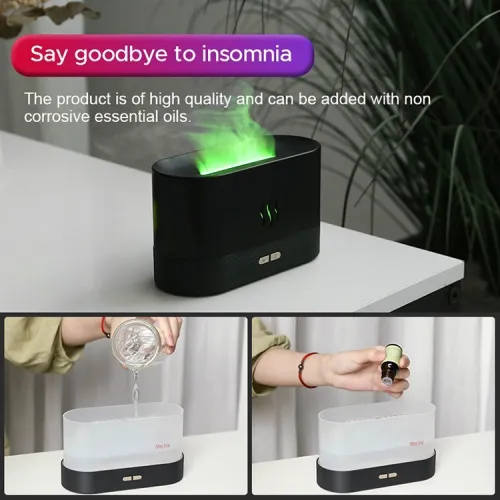 Diffuseur d'arôme humidificateur d'air huiles essentielles en flamme