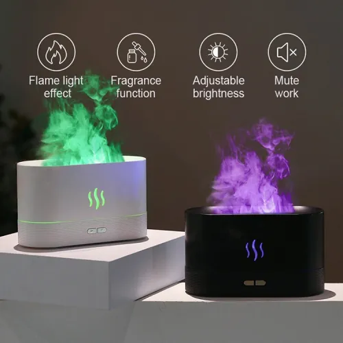 Diffuseur d'arôme humidificateur d'air huiles essentielles en flamme