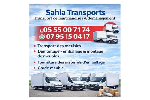 خدمات ترحيل للمنازل والمكاتب والمؤسسات  Déménagement professionnel complet