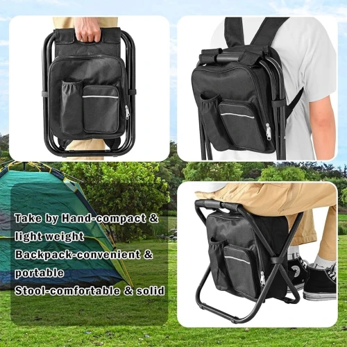 Sac à Dos Isotherme et Chaise Multifonction pour Camping 3en1  كرسي وحقيبة تخييم