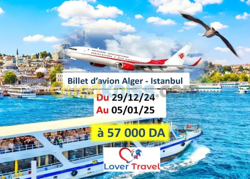 VENTE BILLET D'AVION ALGER-ISTANBUL 29/12