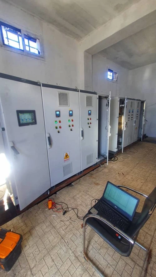 Projet: Station d'épuration des eaux usées (STEP) 3x200KW Démarreur Progressif ABB Automate SIEMENS
