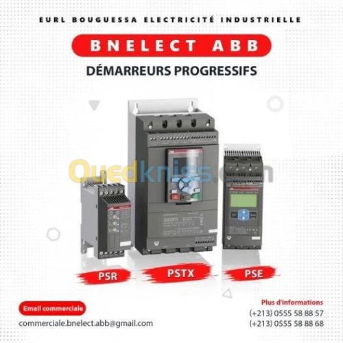 Démarreurs progressifs ABB:  PSR - PSE - PSTX