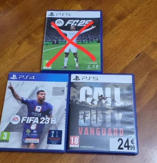 Jeux ps5 : fc25 , call of duty vanguard , fifa23 ps4 