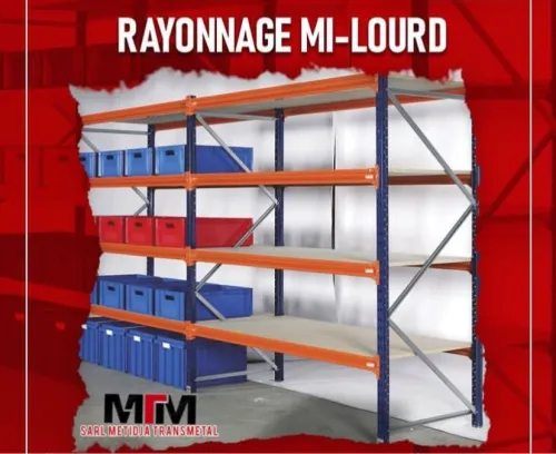 Rayonnage Semi Lourd Ou Mi Lourd Et Lourd / Rayonnage Métallique Semi Industriel Et Industriel