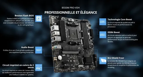 CARTE MERE MSI B550M PRO VDH (Rupture de stock) Vendu
