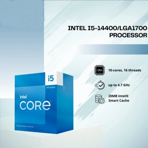 PROCESSEUR INTEL CORE I5 14400 10COEURS 16 THREADS 4.7GHZ BOX