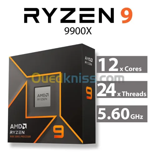PROCESSEUR AMD RYZEN 9 9900X 12 COEURS 24 THREADS BOX