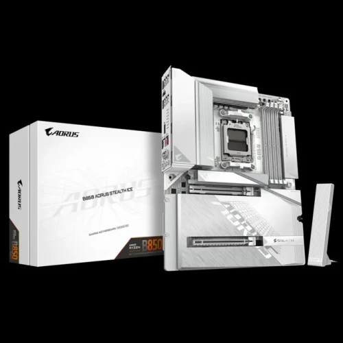 CARTE MERE AORUS B850 STEALTH ICE WIFI 7 (PROJECT ZERO)