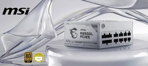 ALIMENTATION MSI MAG A850GL 850 WATTS 80 PLUS GOLD PCIES WHITE