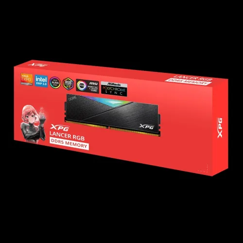 RAM XPG DDR5 LANCER RGB 16GB 7200MHZ BLACK/WHITE (UNIQUEMENT EN CONFIGUE لا تباع وحدها)