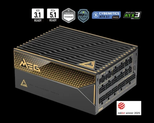 ALIMENTATION MSI MEG Ai1600T PCIE5 1600W TITANIUM FULL MODULAIRE