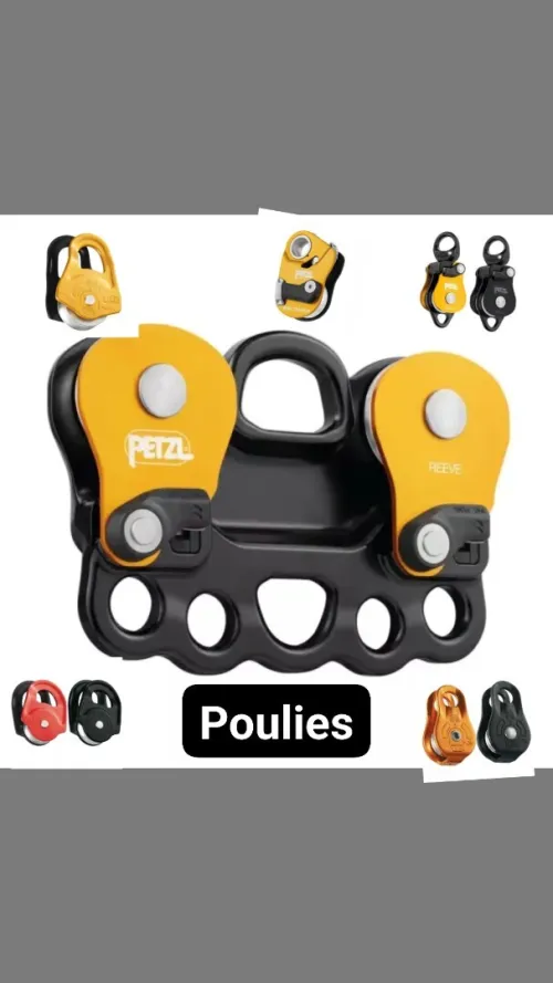 Articles de sauvetage Petzl et autres marques disponibles sur commande