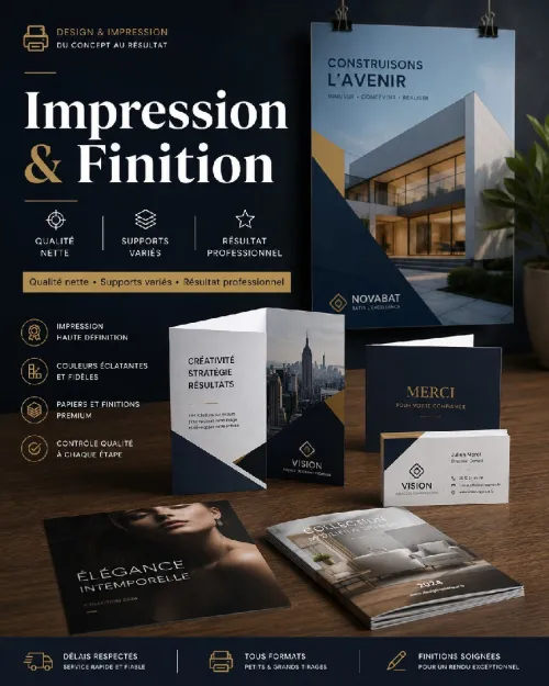 design de menu restaurant, logo, carte de visite, conception et impression