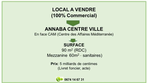 Vente Local Annaba Annaba