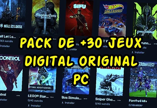 Pack de plus de 30 jeux digital Original pour PC