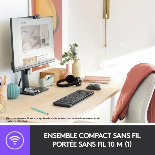 CLAVIER SOURIS SANS FIL LOGITECH MK220 