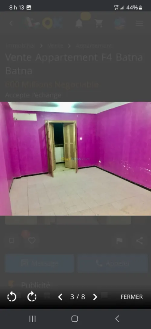 Vente Appartement F4 Batna Batna