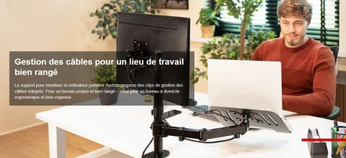Support Écran MONITEUR et Ordinateur Portable - Réglable 360