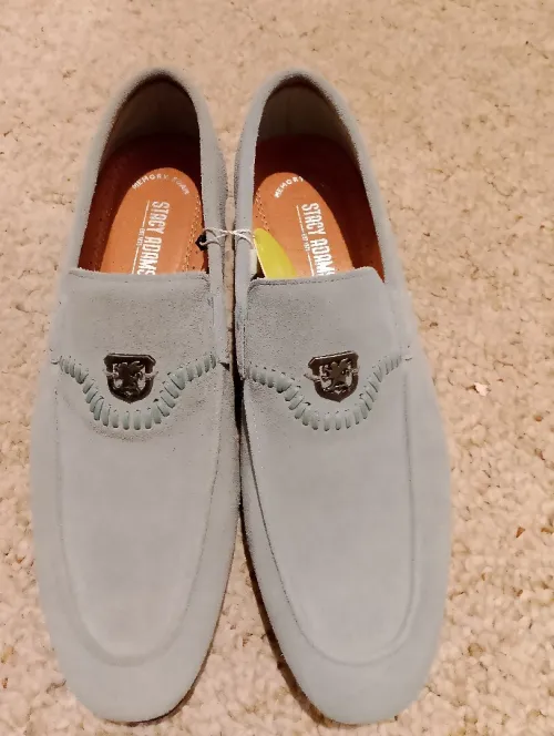 Chaussure daim bleu pâle " USA "