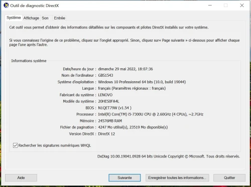LENOVO THINKPAD T470 
