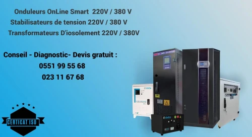 ONDULEUR UPS - STABILISATEUR DE TENSION- TRANSFORMATEUR D'ISOLEMENT-  ستابيليزاتور-مثبتات الطاقة
