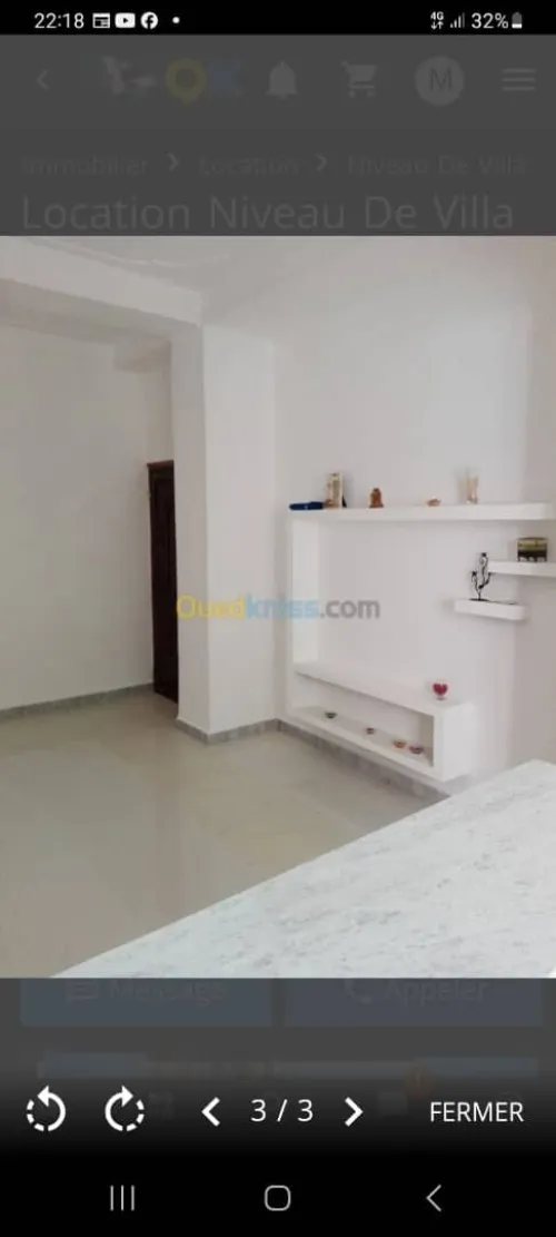 Location Appartement Niveau de villa F2 Alger Draria