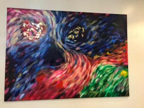 Cadre tableau sur toile en coton peinture acrylique 100%