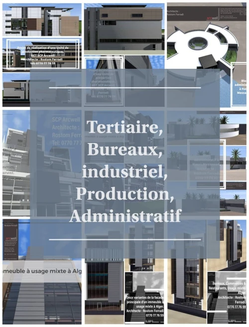 Etudes de villas, bâtiment, immeubles commerciales, hotels 