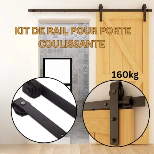 KIT DE RAIL POUR PORTE COULISSANTE 160KG
