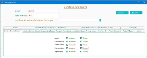 Logiciel de Gestion de la Trésoreries ( Comptes Bancaires et Compte Caisse )