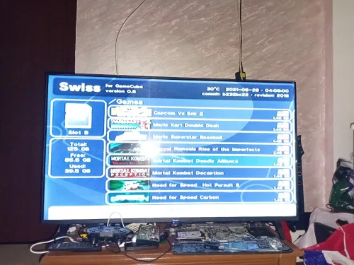 Nintendo gamecube flashè pico swiss avec micro sd card 128 GB