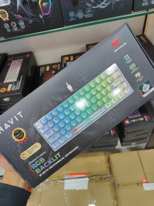 CLAVIER HAVIT GAMING MECANIQUE RED SWITCH KB903L TRANSPARENT