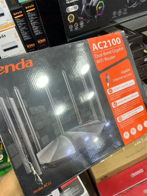ROUTEUR Wi-Fi GIGABIT TENDA AC23 DOUBLE BANDE AC2100 7 ANTENNES