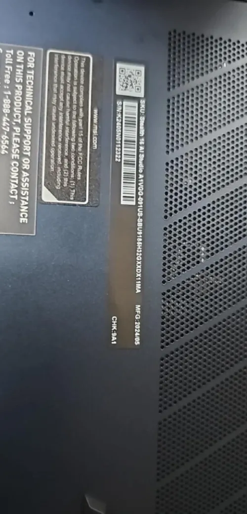 STEALTH 16 AI STUDIO A1V