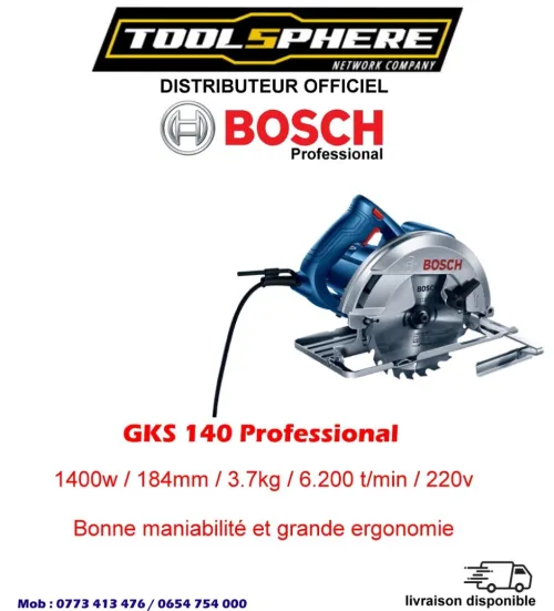 Scie circulaire pour bois GKS 140 1400w Professionnel BOSCH