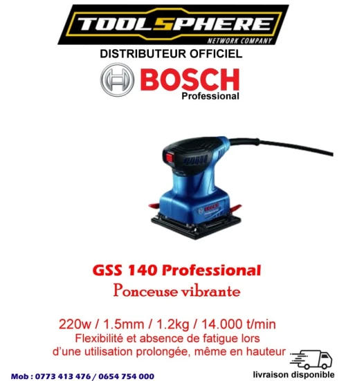 Ponceuse vibrante GSS 140 professionnel BOSCH