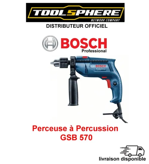 Perceuse GSB 570 / 13mm 570w Professionnel BOSCH