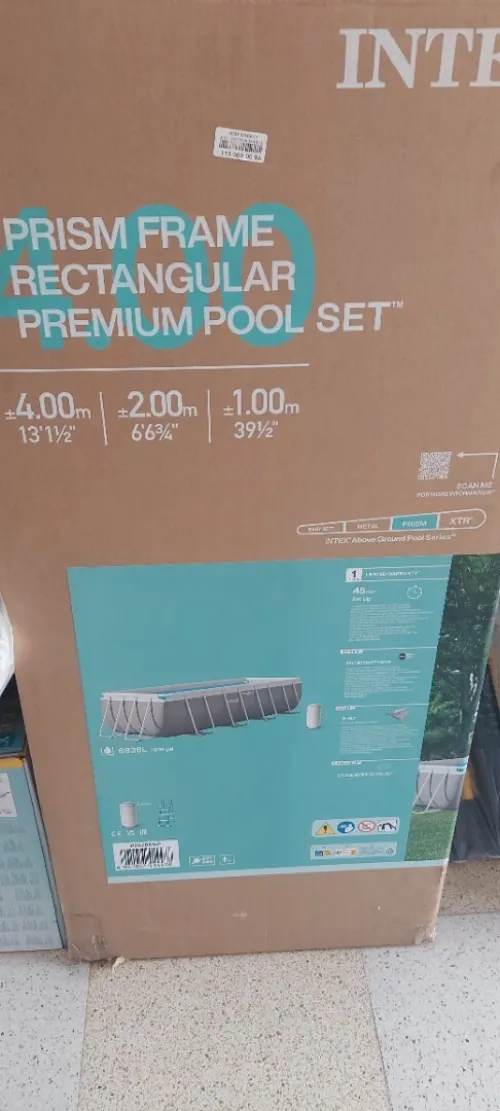 Piscine tubulaire rectangulaire 4m