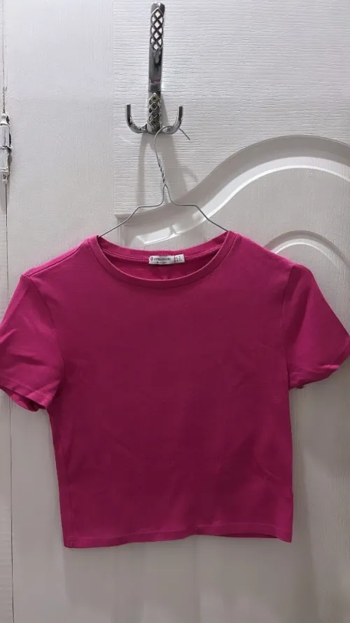 crop top rose stradivarius
