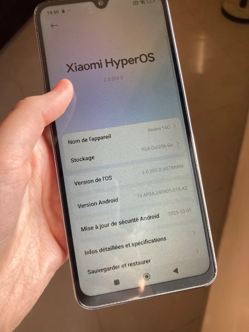 REDMI 14C A VENDRE ÉTAT 10/10 37000 négociable
