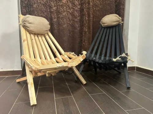 Chaises Pliantes Scandinaves en Bois Naturel