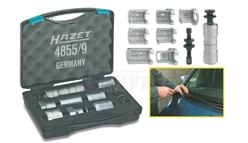 Jeu d'Extracteurs HAZET 4855-9  Démontage Rapide & Sans Dégât des Bras d'Essuie-Glace | Neuf & Garanti Allemagne