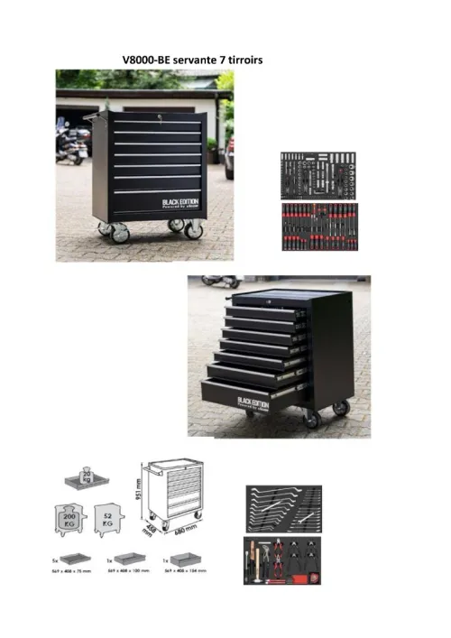 Servantes Atelier Pro -  HAZET Allemagne & VIGOR Europe  178 à 256 Outils | Neuf & Garanti