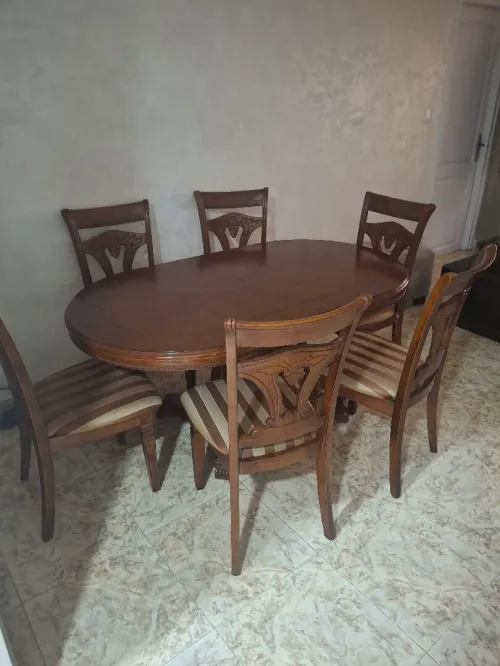 Vente table à manger hêtre avec 6 chaises