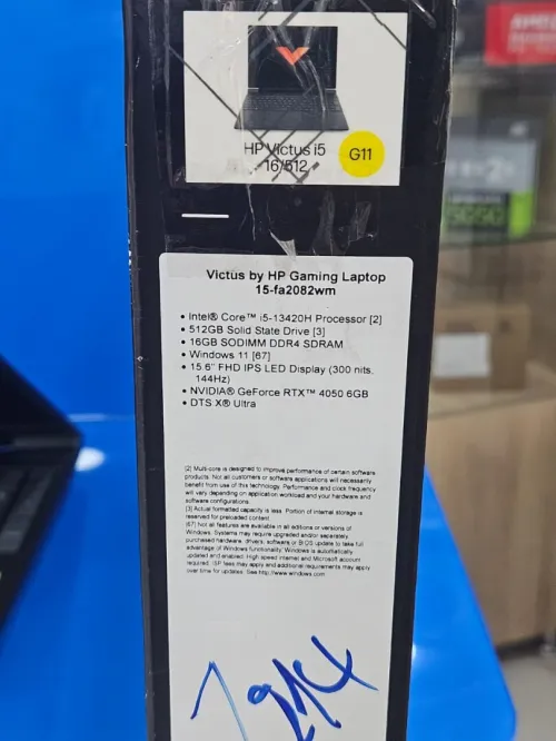 LAPTOP HP VICTUS 15 CORE I5-13420H DDR4 16GB SSD 512GB Nvme RTX 4050 6GB ECRAN 15.6" FHD 144Hz NEUF SOUS EMBALLAGE